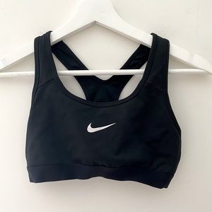 Black Nike Sports Bra w/ White Logo